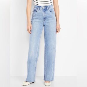 Old Navy Extra High Rise Sky-Hi Wide Leg  Women's Jeans - Cut Off - Size 18